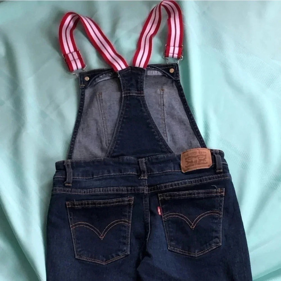 Host Pick! LEVI’S Denim Overalls with  Red and White Straps - Picture 9 of 13